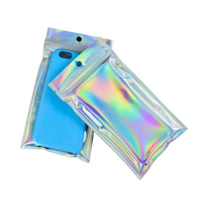 China High Quality Recyclable Wholesale Customized Holographic Ziplock Bags Bags Holographic Packaging for sale