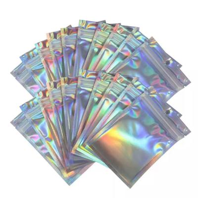 China Cheap Wholesale Customization Holographic Packaging Bags Zip Lock Holographic Bag Recyclable for sale