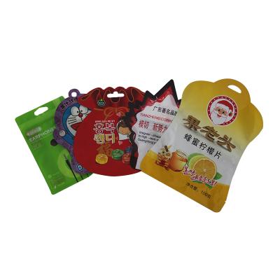 China Recyclable Customized Special Shaped Mylar Zip Lock Bags For Edibles Packaging for sale