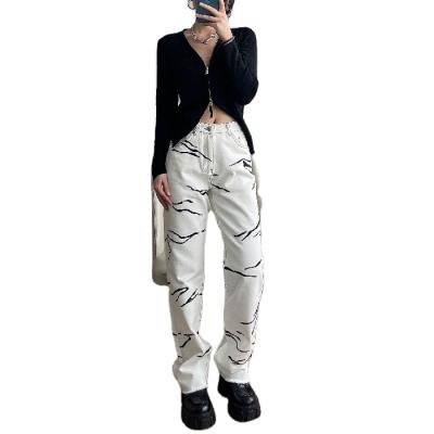 China 2021 QUICK DRY women plus size lattice set jeans street fashion ladies jeans pants custom made on hot sale for sale