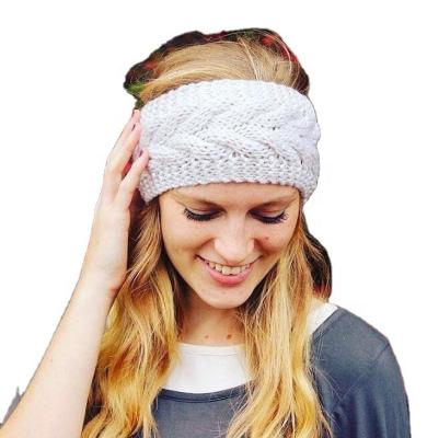 China New European Autumn And Winter Warm Hair Band Knitted Woolen Twist Headband For Women Hair Accessories for sale