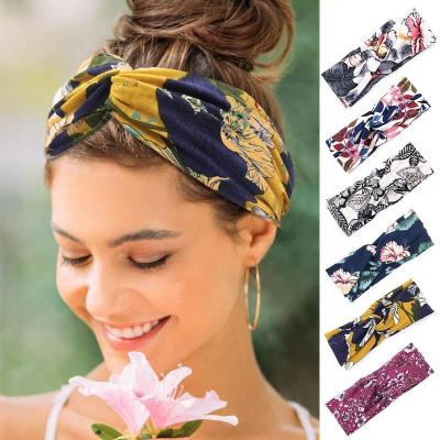 China Breathable Hot Selling Sports Yoga Elasticity Women Headbands Head Wear Headband Custom Print Yoga Turban for sale