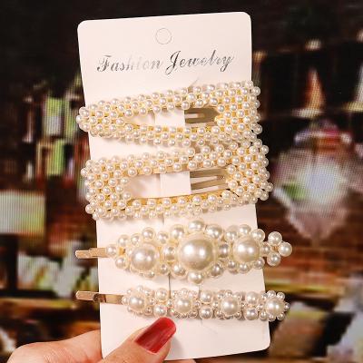 China Many New Style Fashion Women Beads Hair Pins Korean Girl Hair Clip Set Hair Clip Hair Accessories for sale