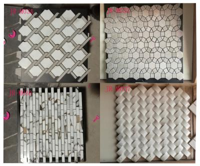 China Modern Marble Mosaic, Travetine Beige Travertine Mosaic, Carrara White Marble Mosaic for sale