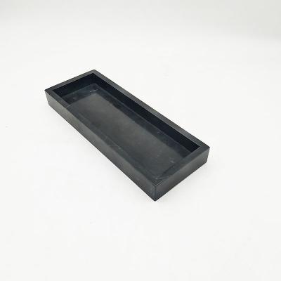 China Modern Natural Stone Black Marble Serving Tray, Hotel Custom Products Supply Home Decor Marble, Decorative Tray for sale