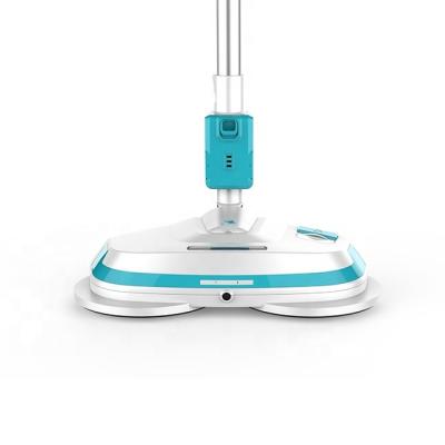 China New Hotel Popular 2200mAh Lithium 260RPM Battery Detachable Cordless Floor Mopping and Wax Polishing 2 in 1 Electric Spin Mop for sale