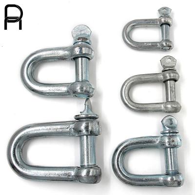 China Heavy industry hot sale hardware stainless steel rigging shackles for chain type lifting shackles for sale