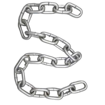 China Good Hardware Quality G30 Din5685c Long Link Chain Welded Mild Steel Iron Link Chains for sale