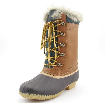 China Thermal anti-slip women snow boots rubber outsole with plush for sale