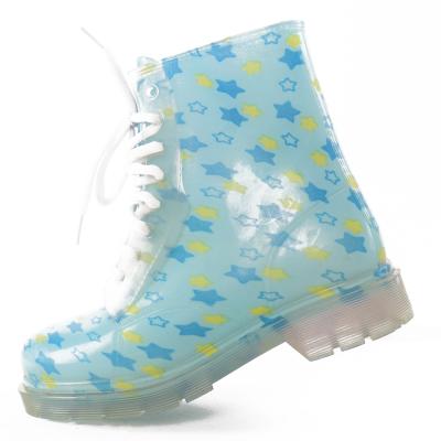 China Women Anti-skid Waterproof Ankle Cheap Rain Boots Raining Shoes for sale