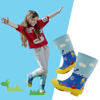 China Wholesale Child Anti-skid Neutral Color Kids Black Rain Boots for sale