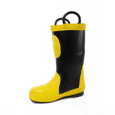 China Waterproof Standard En Firefighter Rubber Boots High Temperature Resistant Work Boots for sale