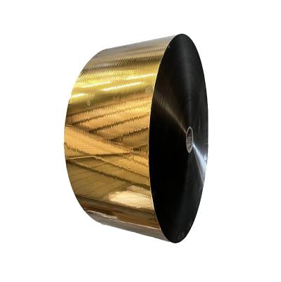 China Full Anti-UV Metallic Film Roll or Aluminum Foil Polyester Crepe Pet Metallic Film Pet Foil 12mic/23mic More Colors for sale