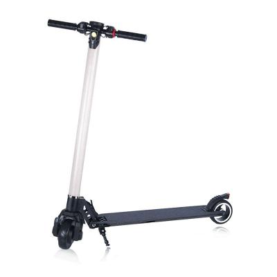 China Aluminum alloy or carbon fiber available 200w-500w 2 wheels electric scooters carbon fiber 250w e scooter foldable scooter for sale