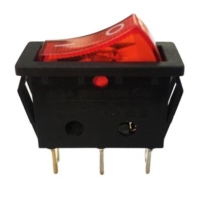 China Factory kcd1 13A~250V 6A~250V t105 3 terminals 2 position red HOME APPLIANCES Towei lamp light electric rocker switch for light for sale