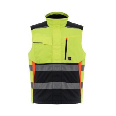 China LED FLASH Factory Customized High Breathable Safety Construction Clothing Workwear Reflective Hivis Vest for sale