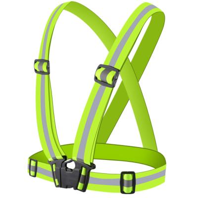 China Wholesale LED FLASH Police Reflective Reflective Safety Vis Safety Vest Protective Reflection Safety Belt hi for sale