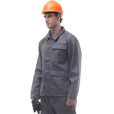 China Flame Retardant Uniforms Men's Safety Protective Clothing Workwear Cotton Construction Worker Jacket for sale