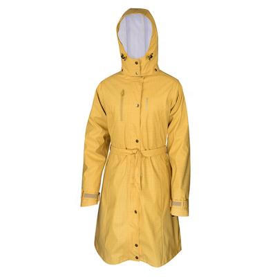 China Bachelorette Waterproof Clothing Fashion Raincoat Women Hoodie PU Rain Coat Waterproof Clothes for sale