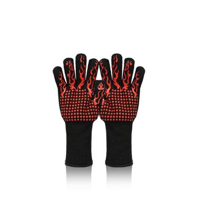 China Professional Comfortable Multifunctional Extra Kitchen BBQ Flame Retardant Heat Resistant Gloves for sale