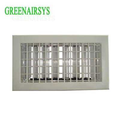 China Hotel Double Clearance Aluminum Air Grille With Adjustable Damper Vent Diffuser (HVAC) for sale