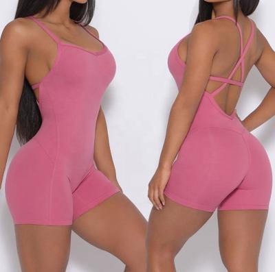 China 2022 New Arrival Antibacterial Women Jumpsuit Overalls Yoga Gym Fitness One Piece Jumpsuit For Women for sale