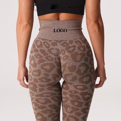 China 2022 New Antibacterial Leopard Women's Yoga Pants Women's Compression Leggings Sport Leggings Women Fitness for sale