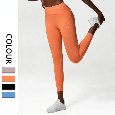 China Antibacterial High Quality Soft Nylon Spandex Ribbed Yoga Leggings Butt Lifter Peach Lift Fitness Women's Clothing For Gym for sale