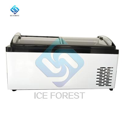 China Single-temperature Supermarket Commercial Refrigeration Equipment Ice Cream Display Freezer Showcase Upright Glass Refrigerator for sale