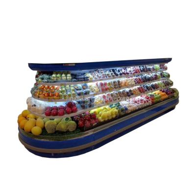 China Single-temperature wholesale price commercial multideck vegetables display cooler store fridge freezer for supermarket for sale