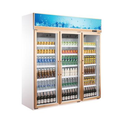 China For cold drinks like pepsi cola 2021 new style commercial cold drinks display fridge freezer 2 or 3 upright glass door refrigerator for sale