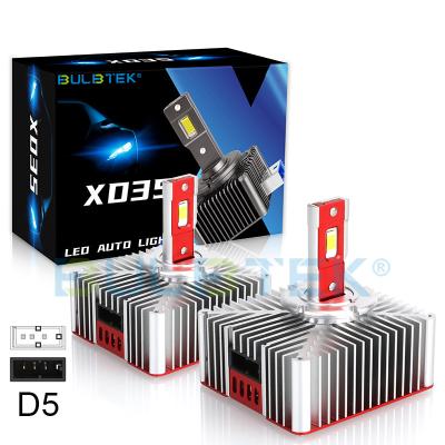 China BULBTEK XD35 Fan Turbo CSP D5S 12V Auto White Head Lamp 6000K 6500K No CANBUS D5 Car LED Headlight Bulb Error Free Kit For Xenon Universal for sale