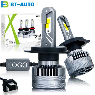 China BULBTEK X9S H4 LED Headlight System Error Free AUTO Fan Beam CANBUS H4 LED Headlight Bulbs Cooling Universal Hi Low for sale