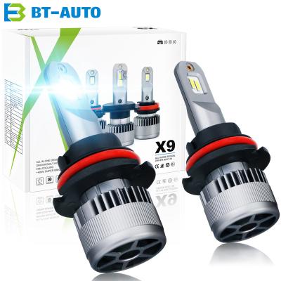 China BULBTEK X9 9007 24v led super bright led headlight bulb car headlight from OEM factory with best price A4 for sale