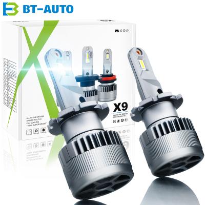 China BULBTEK X9 D2 Car Headlight Led 24v High Power Led Headlight Fan 12V 24V Cooling Led Canbus A4 Best Selling for sale