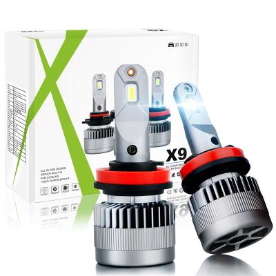 China BULBTEK X9 H11 LED Headlight Lighting System Reflector Projector Optical System Auto Car LED Headlight Bulb Kit A6 Avant for sale