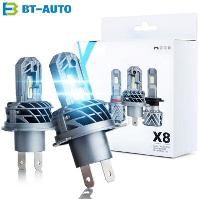 China BT-AUTO X8-H4 led h4 light auto headlight 6000-6500K high brightness car headlight universal for sale