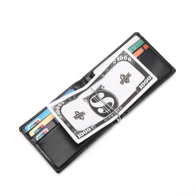 China Waterproof Custom Soft Double Sided Debit Credit Ultra Pro Mens Popular Small Wallet Women Bulk Business Money Clip PU Leather Card Holder for sale