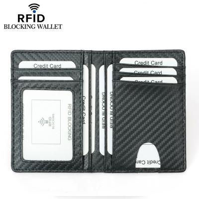 China Portable Normcore ID Credit Card Slot / Slim Minimalist Wholesale Sublimation Customize Fashion Clip 2022 Money RFID Blocking Wallet Carbon Fiber Men for sale