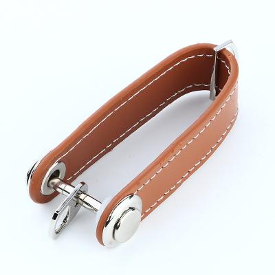 China Real Customized Genuine Leather Multifunctional Pocket Tool Hook PU Hardware Contract Door Key Smart Holder Screw Leather Key Organizer for sale