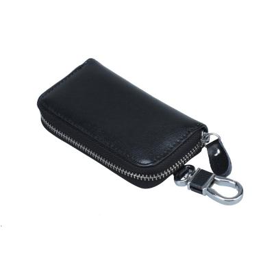 China 100% Smart Genuine Leather Remote Car Key Case Car Auto Parts Key Case Holder Cover Bag Eco-friendly Car Key Case for sale