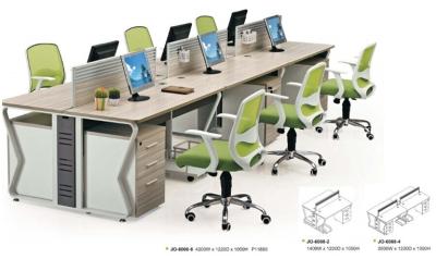 China modern six seater workstation office furniture factory for Europe market,#JO-6008-6 for sale