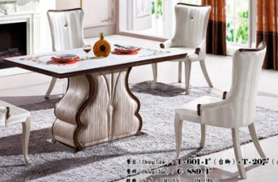 China restaurant modern rectangle 6 seater marble dining table furniture for sale