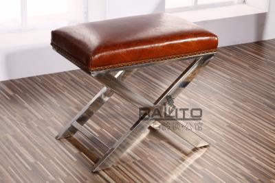 China classical old style leather stool club furniture for sale