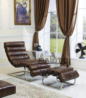 China classic old style antique leather lounge recliner furniture for sale