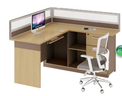 China modern office desktop galss panel workstation table furniture for sale