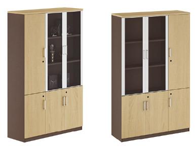 China modern office 3 doors glass document cabinet furniture for sale