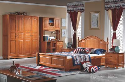 China teenagers solid wood bed room set bed with storage furniture for sale