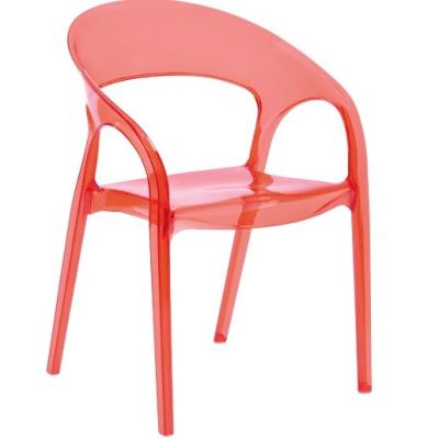 China transparent plastic dining arm chair clear plastic arm dining chair furniture for sale