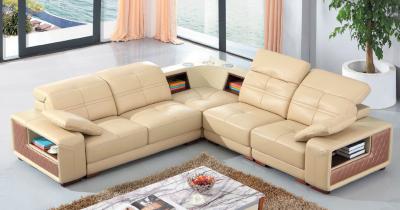 China luxury living room genuine leather sectional corner sofa with storage L type home sofa for sale